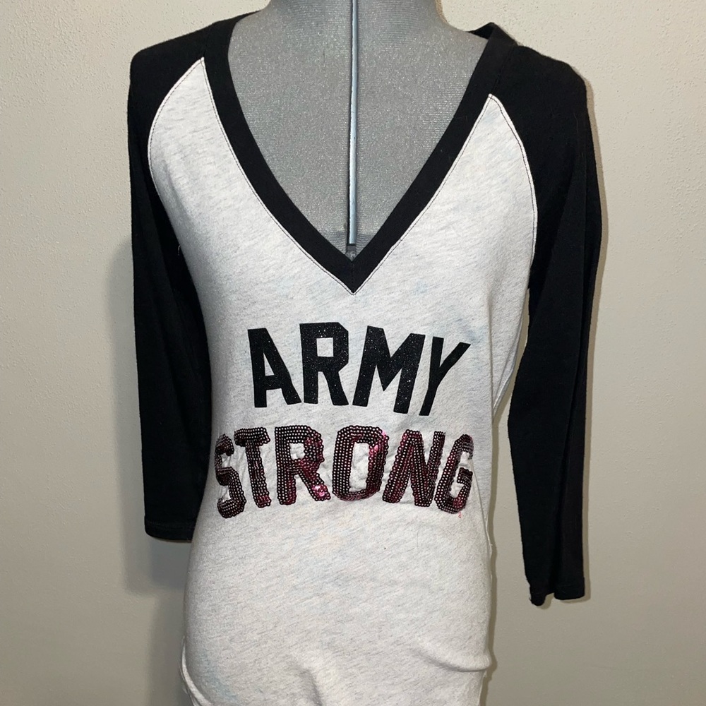 3/4 sleeve Pink military line size xs